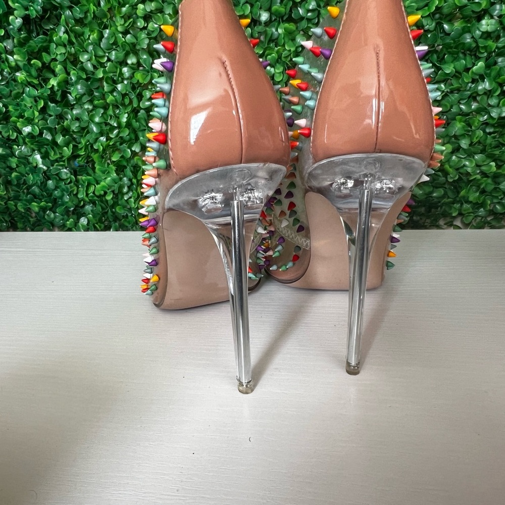 Steve Madden Pumps, clear occ with colorful spikes